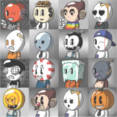 Classic Cartoon Friends Stickers Aufkleber (Vorderseite)