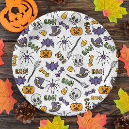 Classic Cartoon Kids Halloween-Party Paper Plate Pappteller