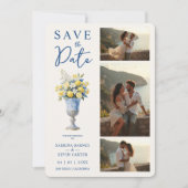 Classic Chalice Vase Mediterranean Lemons Flowers Save The Date (Vorderseite)