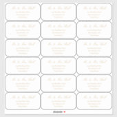 Classic Champagne Wedding Guest Address Labels (Blatt)
