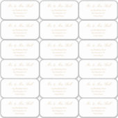 Classic Champagne Wedding Guest Address Labels (Vorderseite)
