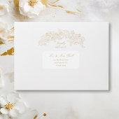 Classic Champagne Wedding Guest Address Labels