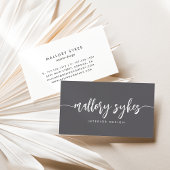 Classic Charcoal Gray | Modernes Skript Visitenkarte