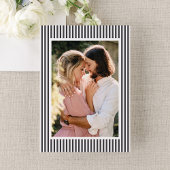 Classic Charcoal Hydrangea Photo Wedding Einladung