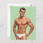 Classic Charm: A Mid-Century Pin-Up of Confidence Postkarte (Vorne/Hinten)