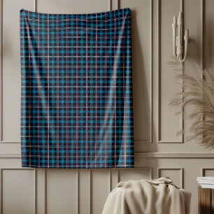 Classic Charming Navy Karo Blanket Cosy Vibes Fleecedecke