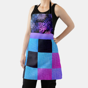 Classic Checkered Tropical Ferns Schürze