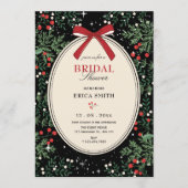 Classic cherry bow bridal shower einladung (Vorderseite)
