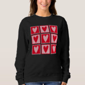 Classic Cherry Red Hearts Valentine’s Gift Sweatshirt (Vorderseite)