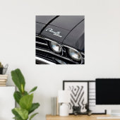Classic Chevrlot Chevelle auf Black Poster (Heimbüro)