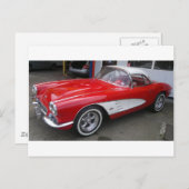 Classic Chevrolet Corvette Postkarte (Vorne/Hinten)