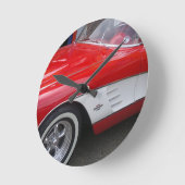 Classic Chevrolet Corvette Runde Wanduhr (Winkel)
