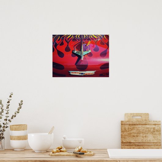 Classic Chevy Frisierte Auto Poster (Küche)