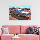 Classic Chevy Impala Frisierte Auto Leinwanddruck (Insitu (Wohnzimmer))