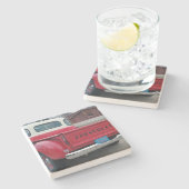 Classic Chevy Lieferwagen Truck Tailgate Kalkstein Steinuntersetzer (Seitenansicht)