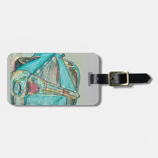 Classic Chevy Schwanz Fin Art Gepäckanhänger (Vorderseite horizontal)