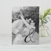 Classic Chic Ampersand Flachbildschirm Save the Da Save The Date (Stehend Vorderseite)
