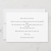 Classic Chic Baby Photo Collage Announcement Card Einladung (Rückseite)
