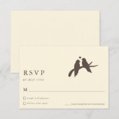 Classic Chic Birds Ivory Formal Wedding RSVP Cards (Vorne/Hinten)