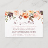 Classic Chic Boho Floral Honeymoon Wish Begleitkarte (Vorderseite)