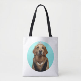 Classic Chic Breakfast Poster Golden Retriever Tasche