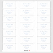 Classic Chic Dark Blue Text Guest Address Labels (Blatt)