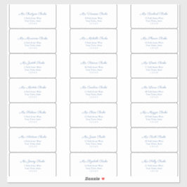 Classic Chic Dark Blue Text Guest Address Labels