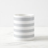 Classic Chic dick Light Gray Horizontal gestreift Kaffeetasse (Mittel)