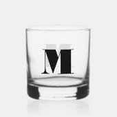 Classic Chic Elegant Monogram Whiskyglas (Vorderseite)