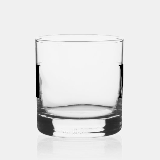 Classic Chic Elegant Monogram Whiskyglas (Links)