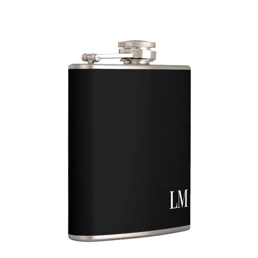 Classic Chic Elegant Wedding Monogram Flachmann (Rechts)