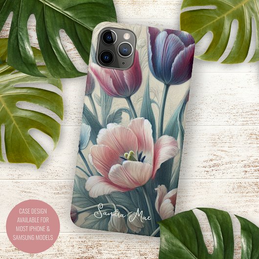 Classic Chic Tulips Frische Pasta machen Botanisch Case-Mate iPhone Hülle