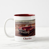 Classic Chieftain Style Cabriolet, Deep Red Zweifarbige Tasse (Links)