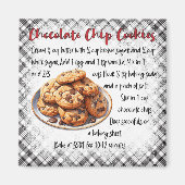 Classic Chocolate Chip Cookie Recipe Kitchen Decor Magnet (Vorne)