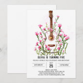 Classic Chord Guitar Birthday Einladung (Vorne/Hinten)