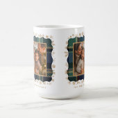 Classic Christmas Blu Plaid Photo Template ID1141B Kaffeetasse (Mittel)