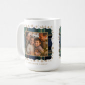 Classic Christmas Blu Plaid Photo Template ID1141B Kaffeetasse (Vorderseite Links)