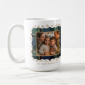 Classic Christmas Blu Plaid Photo Template ID1141B Kaffeetasse (Links)