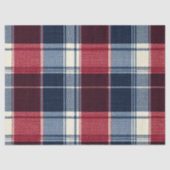 Classic Christmas Blue and Red Plaid Seidenpapier (Vorderseite)