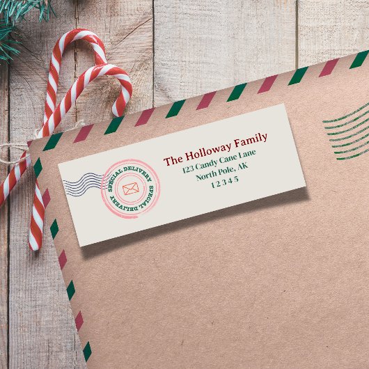 Classic Christmas Briefmarke - Rücksendeadresse