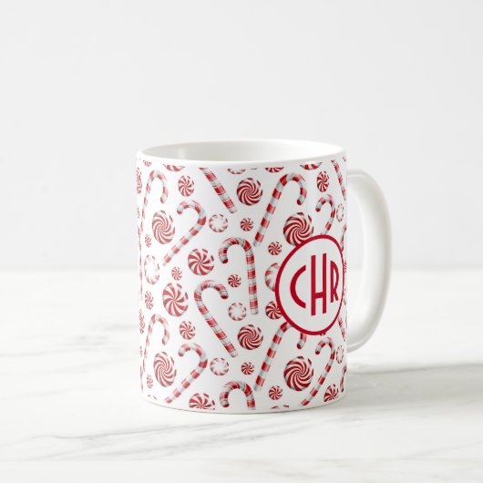 Classic Christmas Candy Cane Kaffeetasse (VorderseiteRechts)