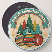 Classic Christmas Cheer Button (Vorne & Hinten)