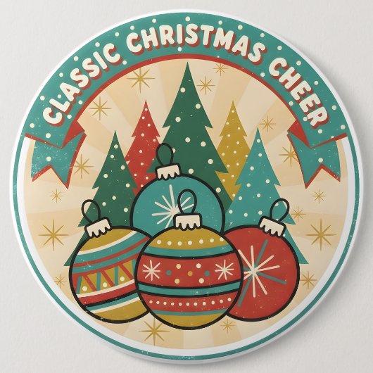 Classic Christmas Cheer Button (Vorderseite)