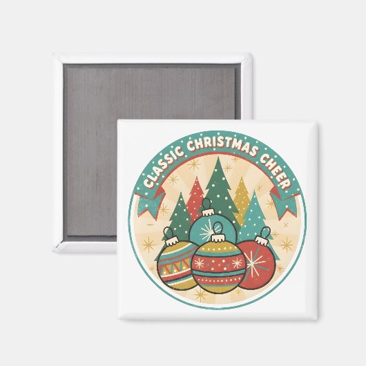 Classic Christmas Cheer Magnet (Vorderseite/Rückseite)