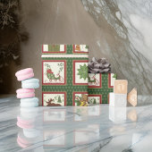 Classic Christmas Collage Icons Geschenkpapier