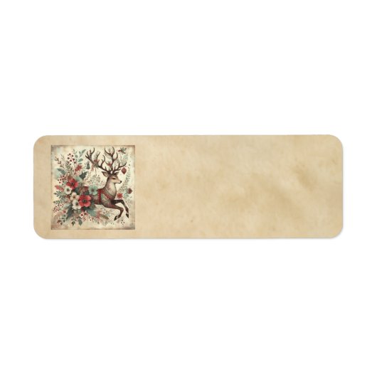 Classic Christmas Deer Address Labels (Vorne)