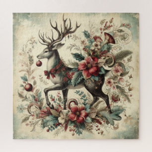 Classic Christmas Deer Jigsaw Puzzle