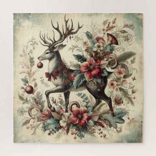 Classic Christmas Deer Jigsaw Puzzle (Vertikal)