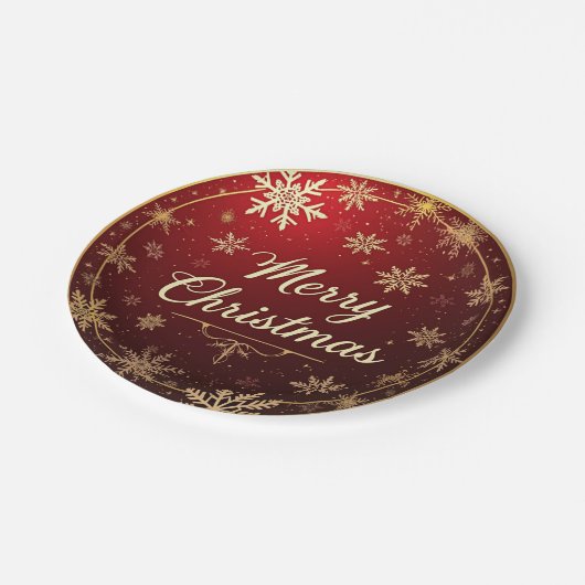 Classic Christmas Elegance Pappteller (Schrägansicht)