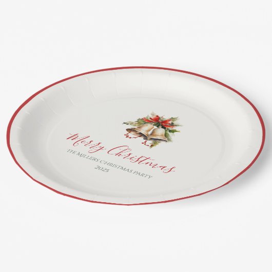 Classic Christmas Elegant Paper Plates Pappteller (Schrägansicht)